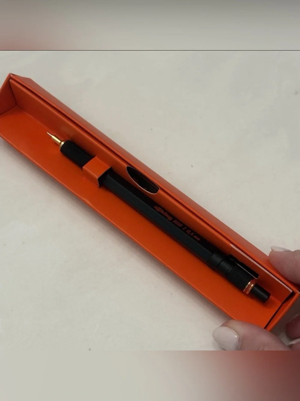 rOtring 800 Drafting Mechanical Pencil 0.5mm HB Metal Black Retractable Tip NEW